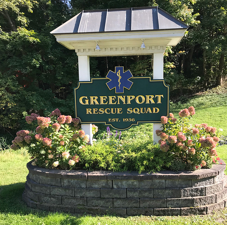 Greenport Rescue Squad Sign